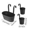Planter For Railing Fence Planter For Outdoor Metal Hangable Flower Pots For Fence Garden Patio Decorative Houseplant Boxes