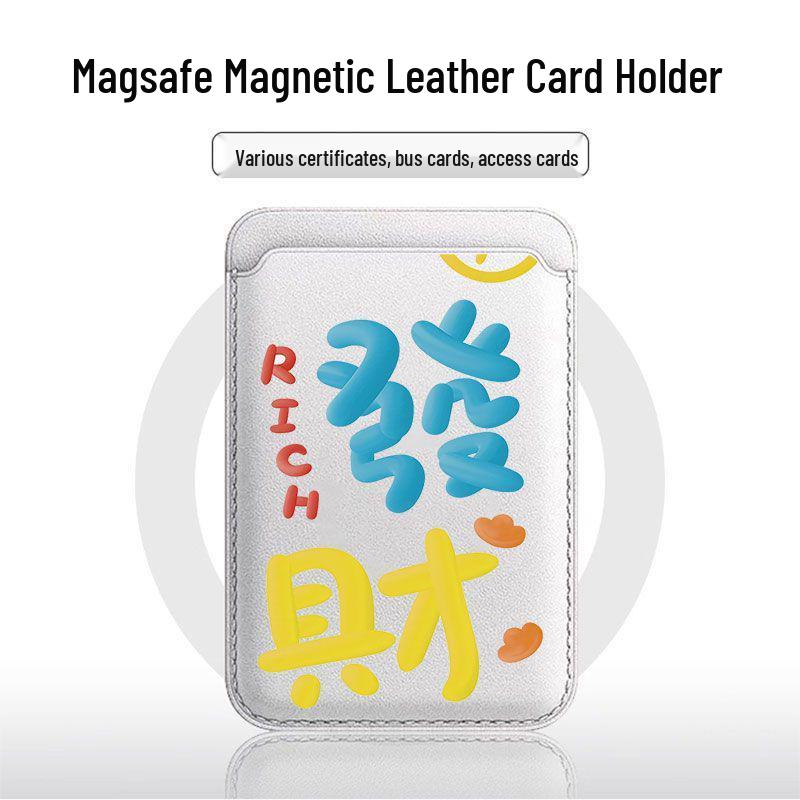 

Colorful Magnetic Leather Card Holder for MAGsafe Apple Phone Case Single Card Holder