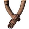 1-4Pair Fashion Women Black White Dot Lace Long Tulle Gloves Bride Wedding Stretchy Full Finger Transparent Thin Lady Mesh Glove