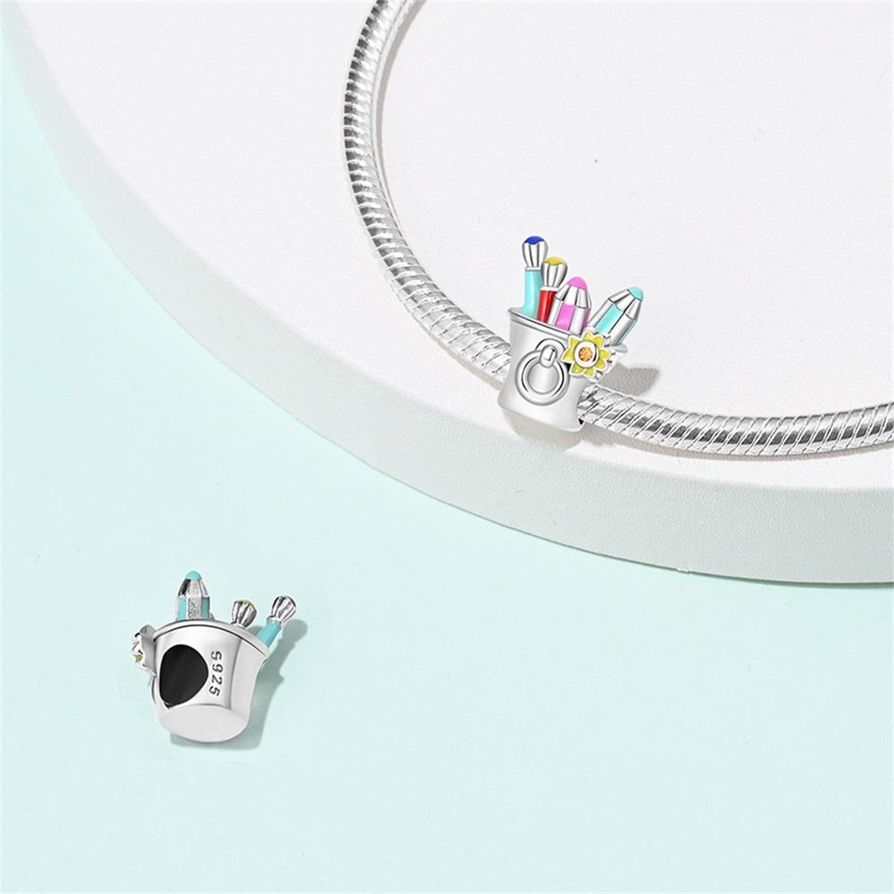 Charms Copper Art Music Theme Series Beaded Pendant For 3Mm Original Bracelet Necklace Women'S Luxury Exquisite Jewelry Gift