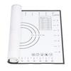 Baking Mat Silicone Non Slip Heat Resistant Dough Mat with Scale for Home Kitchen 29x26cmBlack
