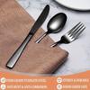 Västerländsk servis Rostfritt Stål Svart Bestickset Elegant Middagsset Spegel Kniv Gaffel Sked Köksredskap