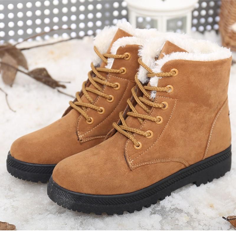 Fashion Women Boots Korean Style Women Boots For Winter 2024 Snow Boots Ankle Winter Shoes Women Fur Botas Mujer Low Heels Short Boot