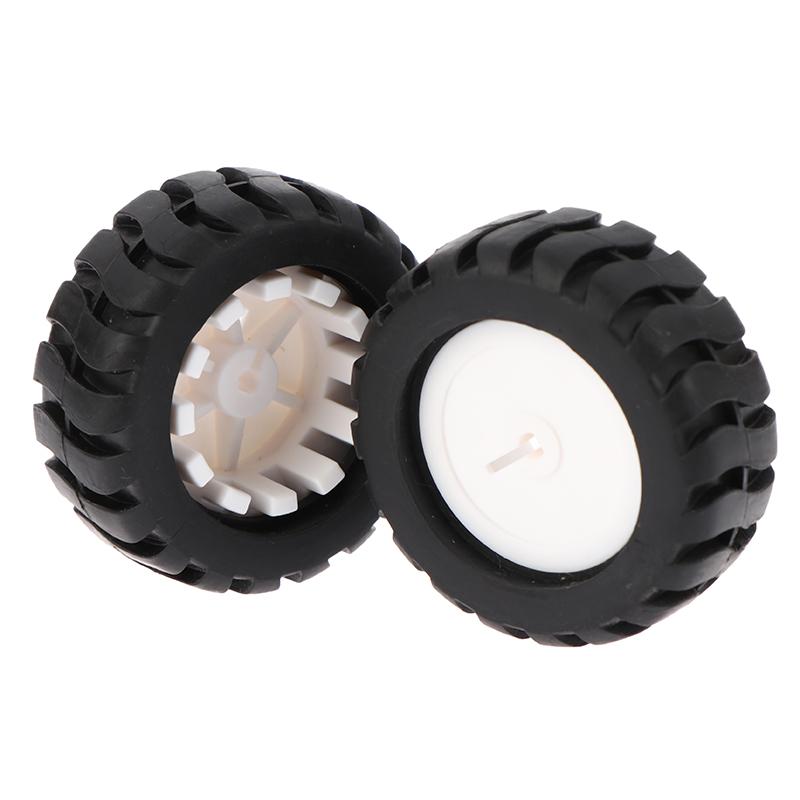 2 buc Roată din cauciuc cu axă D Accesorii robot Model cărucior de urmărire Roată pentru motor N20 Mașină Robot Piese jucării DIY
