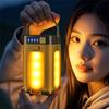 LED Digital Display Camping Light Foldable Hangable Indoor/Outdoor Emergency Light Solar-Powered/Rechargeable Household Light