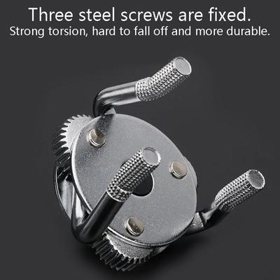 Car Accessories Oil Filter Wrench 3 Jaws 2 Ways Repairing Tool Adjustable Spanner Remover Auto Tool