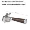 11mm Stainless Steel Double Mouth Portafilter for Breville Sage871/871/878/881 Bottomless Coffee Filter Handle Modification Tool