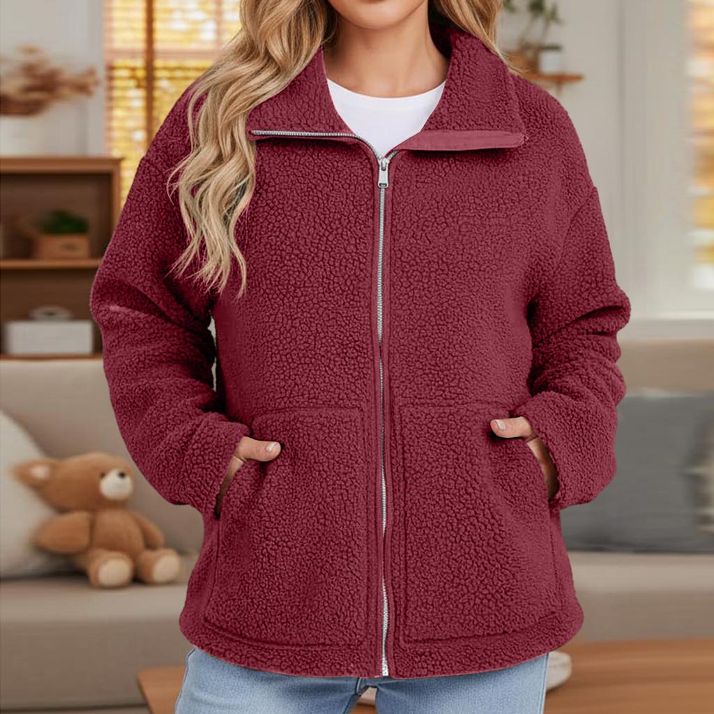 Damska gładka luźna bluza z kapturem z jedną kieszenią casual