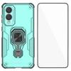 For Samsung Galaxy S25 Edge Phone Case WANLONFENG PC TPU Back Cover Kickstand with Tempered Glass