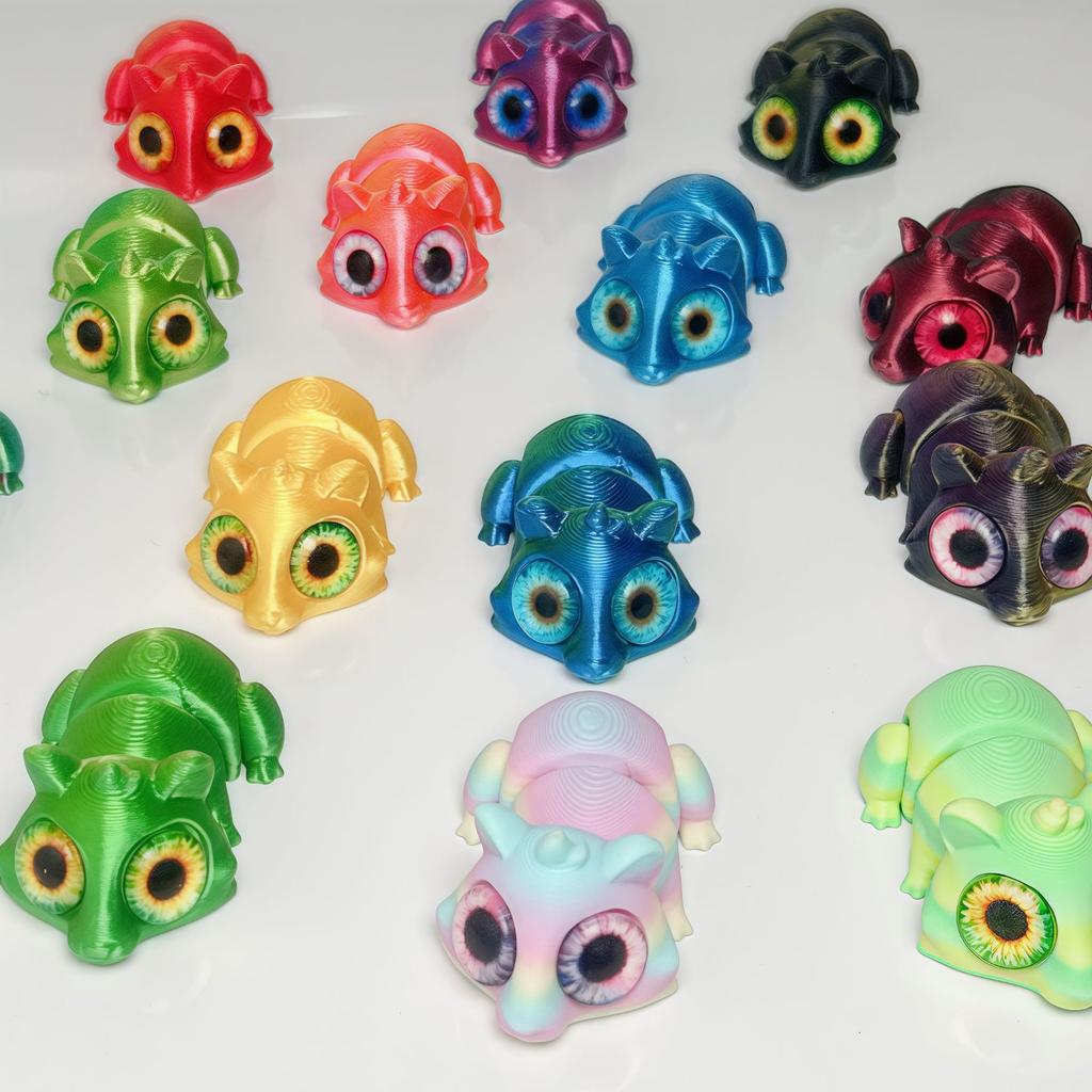 3D Printed Hamster Figures Animal Toys Multi-joint Movable Simulation Big Eyes Home Accessories Crafts Fidget Toy Kids Gifts