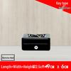 Portable Thickened Metal Cash Box with Lock and Password, Secure Storage Organizer
