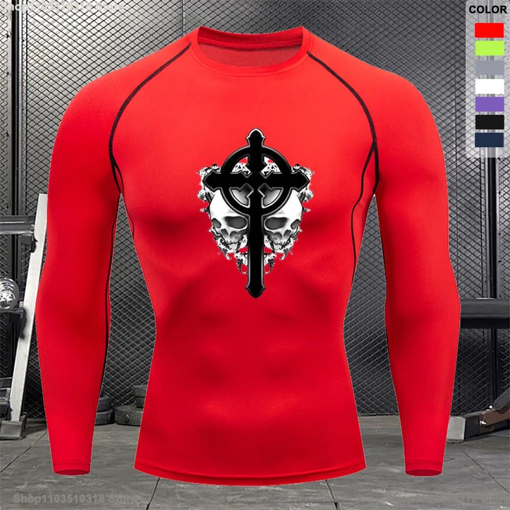 Bodybuilding Gym Outdoor Running Compression T-shirt Men's Summer Tight Breathable Short-sleeved Sports Quick-drying Top S-3XL