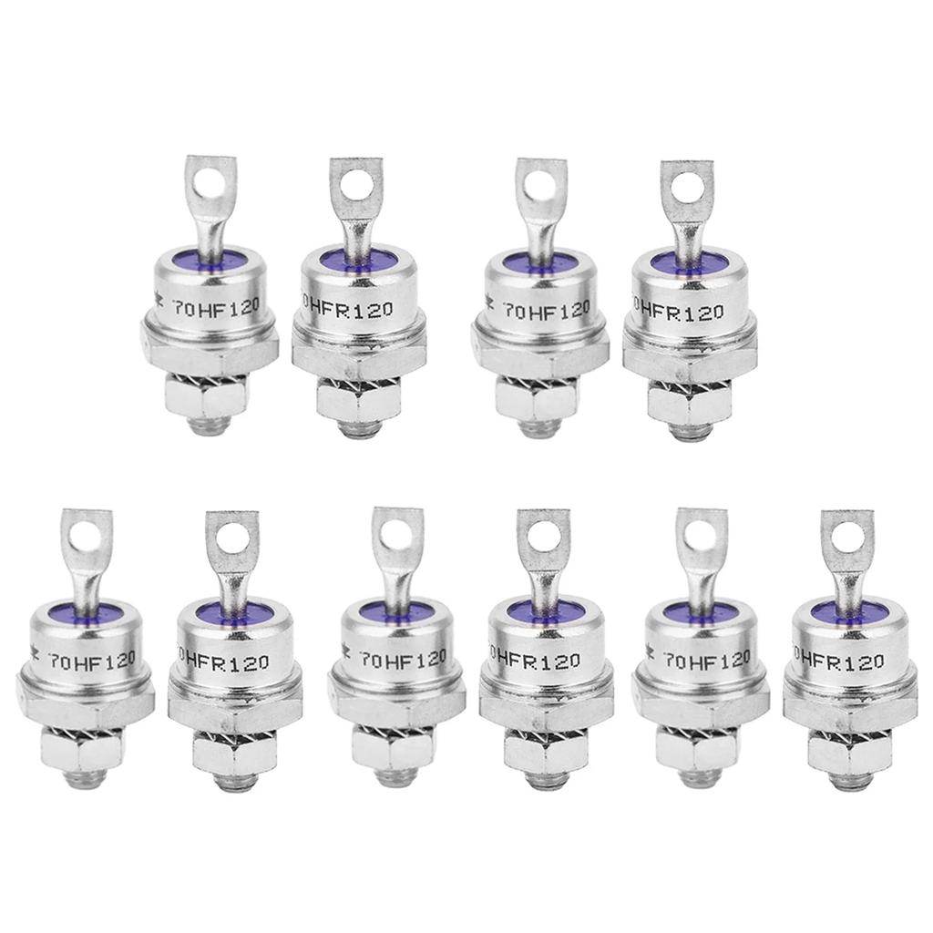 5 Pairs Rectifier Diode Spiral for Battery Charging 70HFR120/70HF120 70HFR120 Rectifier Diode Diode 70HF120 Rectifier Diode