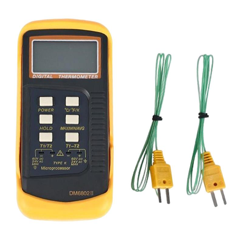 Thermometer Temperature Meter Desktop with Pipe Clamp Measurement Meter