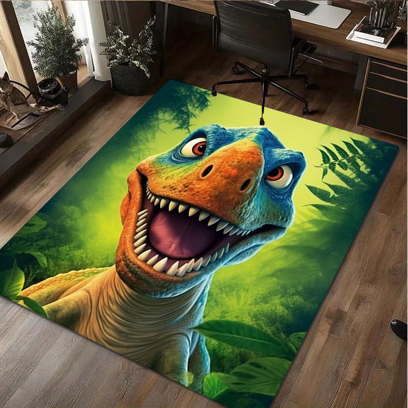 

1Pc Cartoon dinosaurs Print Rug - home decoration Carpet For Living Room Bedroom Flooring Computer Chair Area Rug 40x60cm( 15x23in )