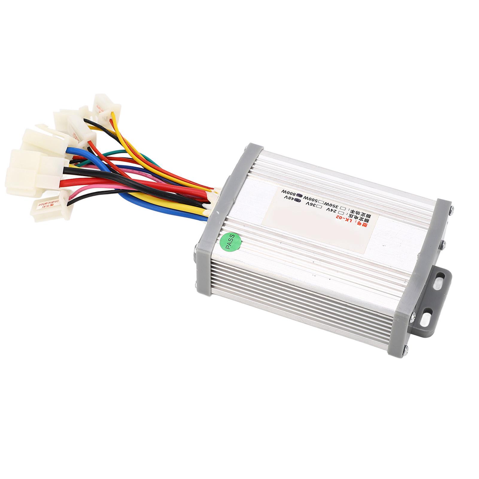 Комплект контроллера и ручки газа для электровелосипеда, щеточный, с переключателем фары, 48В 800Вт