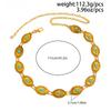 Y2K Adjustable Metal Belt Belly Chain for Women 2025 Trendy Jewelry Accessories Vintage Geometric Turquoise Body Chain