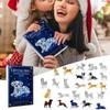 Faux Crystal Dogs Advent Calendar 2025 24 Day Countdown Box with Cute Acrylic Puppy Figures Christmas Tree Decor for Dog Lovers