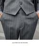 Men's 2020 Slim Fit Striped Three-Piece Suit - Korean Style, Plus Size, Formal Wedding & Banquet Attire
