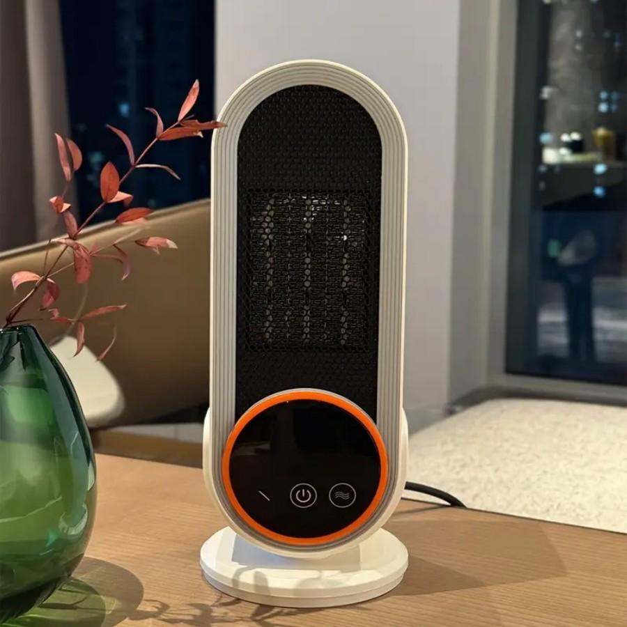

Small Portable Heater with Touch Screen Control Large Display Flameless Operation Auto Shutoff Protection for Bedroom Bathroom R 600W&EU білий