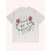 Women's Plus Size Round Neck Short Sleeve T-Shirt Easter Rose Print The Hell I Won't Casual Streetwear Home Top Black White