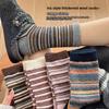 Wool Socks - Women's Mid-length Autumn-winter Padded Thick Socks with Added Insulation, Trendy Spring-autumn Cotton Socks