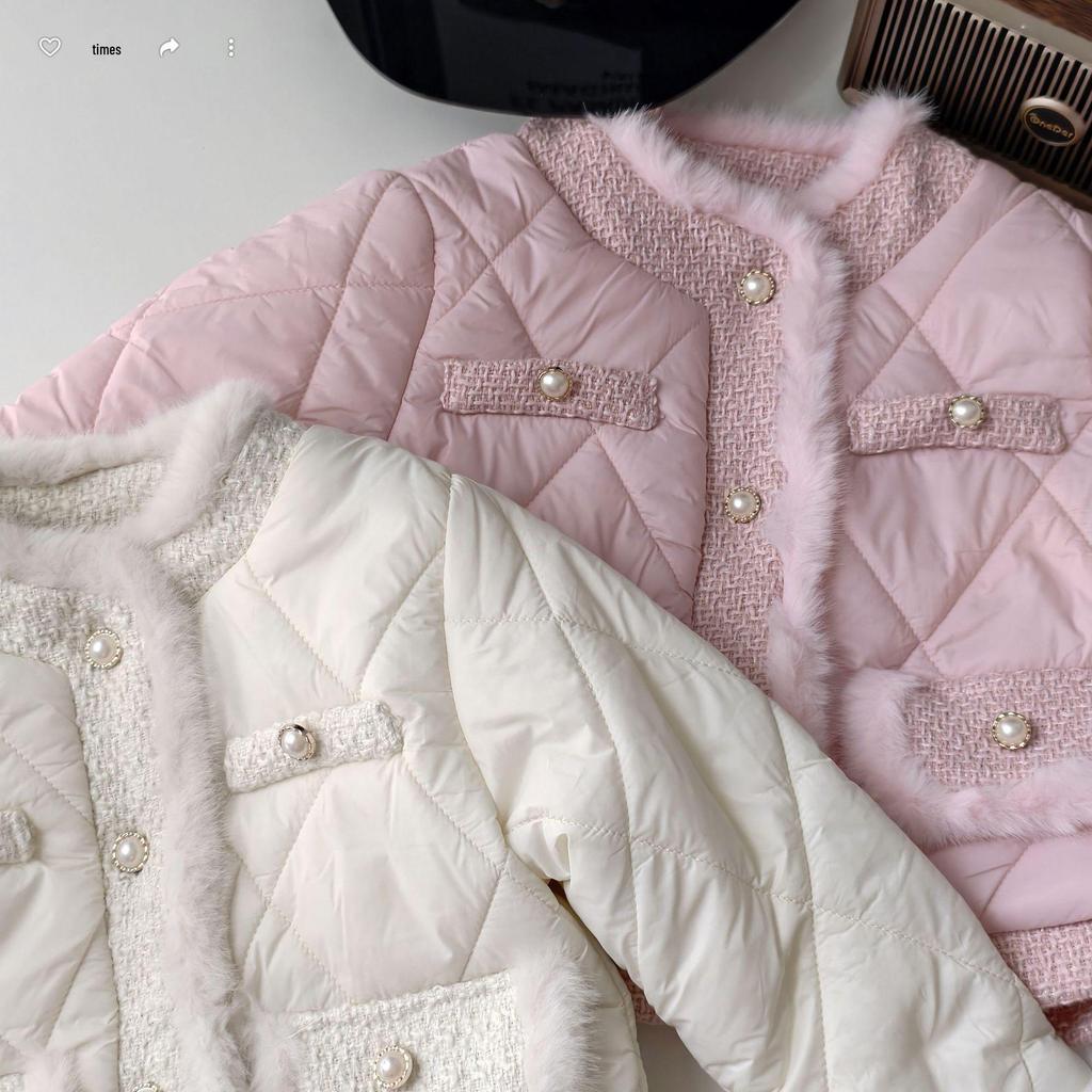 Szykowne zimowe dziecięce płaszcze z podszewką polarową, jednorzędowe