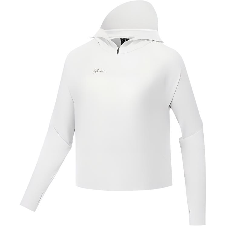 Skechers Comfortable Lightweight Knitted Hooded Long Sleeve Jacket Women jackets Denim-Gray P225W220-004A M