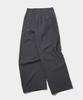 BLACK MOMENT Daily Office Basic Oversized Single Wide Pintuck Slacks Suit Set Pants [Black]