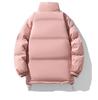 Men's Winter Thick Cotton Jacket with Stand-Up Collar - Loose, Versatile, Solid Color Bread Suit for Couples.