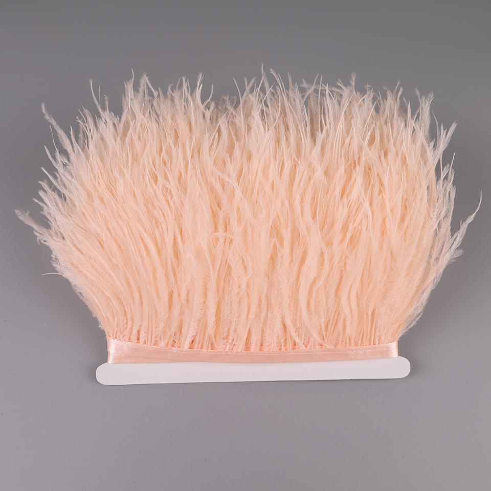 2M Pštrosí peří na stuze pro vyšívání šití do šatů ozdobné peří na pásce třásně pro oblečení