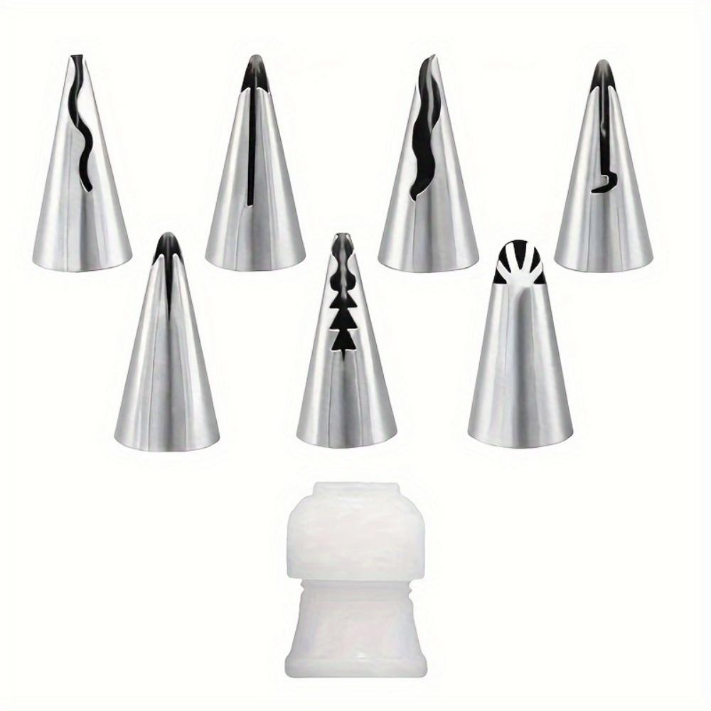 8/10Pcs Russian Piping Tips Set, Icing Piping Nozzles Reusable Frosting Pastry Bags Piping Couplers Cake Baking Decorating Tools