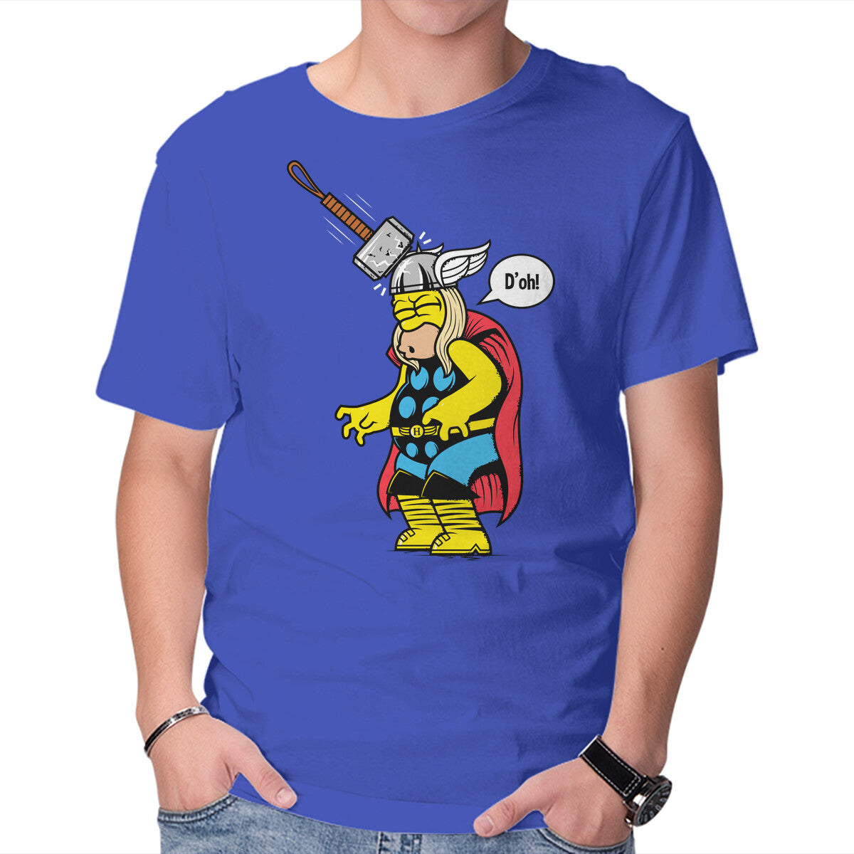 Unisex Crew Neck T-Shirt Dad Of Thunder Graphic Short Sleeve Casual Tee XL