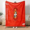 Luton Town Crest Flannel Blanket, Soft Polyester, Modern Design, All-Season for Camping, Travel, Gifts for holidays or birthdays