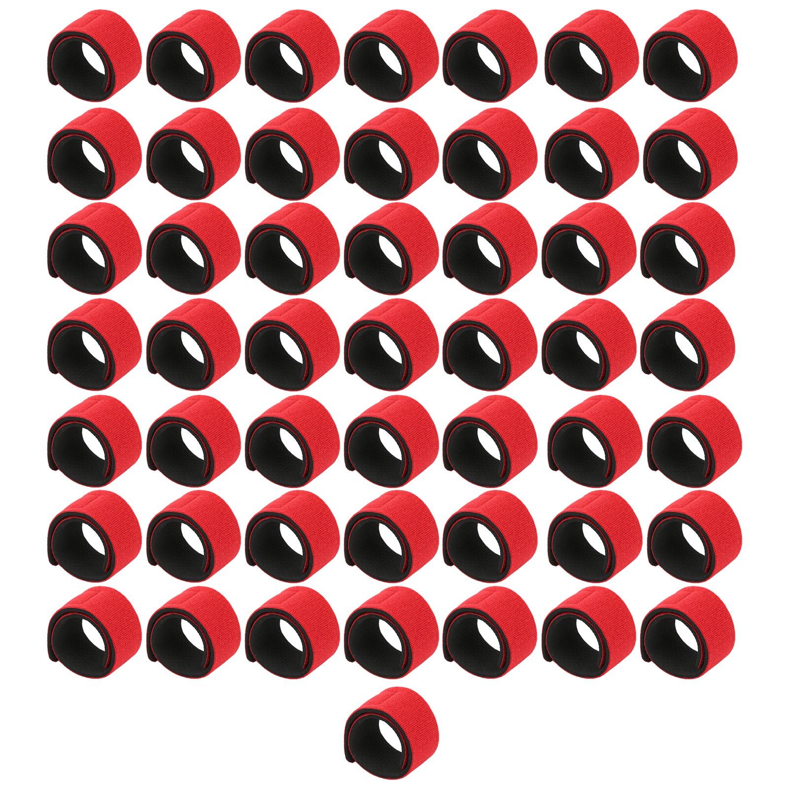 

50 шт. удилища ремень эластичные ремни рыболовные снасти стяжки кабель приманка литье спиннинг красный