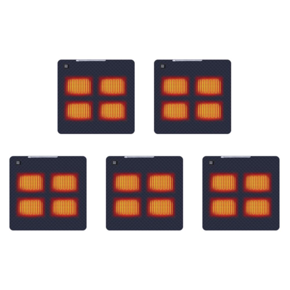 4 Beheizte Bereiche Beheiztes Wärmesitzkissen Tragbare Heizmatte Verdickte Ausführung Typ C/USB-Aufladung für Winter Outdoor Stadion Angeln