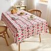 Rectangular Table Cloth Waterproof Oil Proof Forest Type Green Plants Small Fresh Printed Desk Decoration Cloth Dustproof