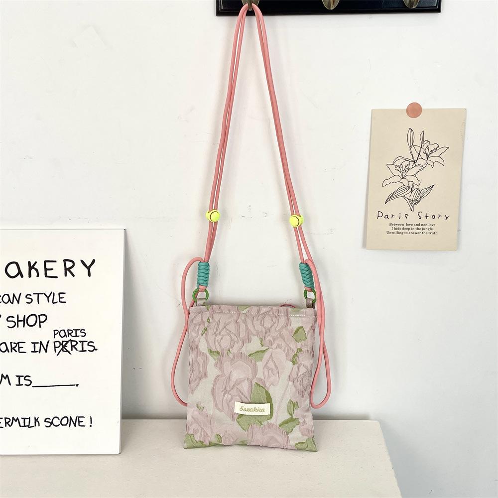 Spring and Summer New Colorful Butterfly Mobile Phone Bag Sundries Storage Shoulder Crossbody Bag Sweet Adjustable Pouch