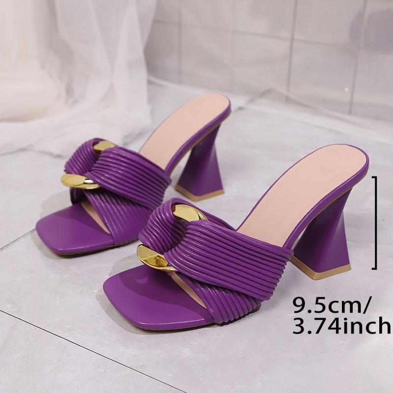 Women S Plus Size Square Toe Block Heel Sandals Sexy Summer Style