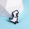 Kinder Mantel Schmuck Zubehör Weißes Abzeichen Anstecker Dinosaurier Emaille Brosche Reversnadel T-Rex Zink Zinklegierung Pins