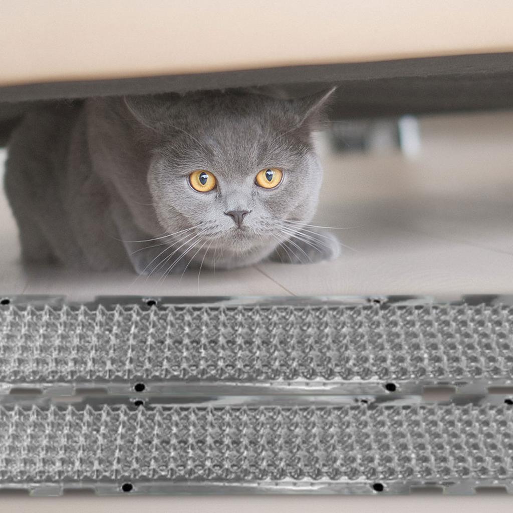 Průhledná PVC podložka s hroty proti kočkám Dlouhá podložka proti kočkám Izoluje kočky a odpuzuje kočky Spodní přepážka pod postel Hroty proti kočkám