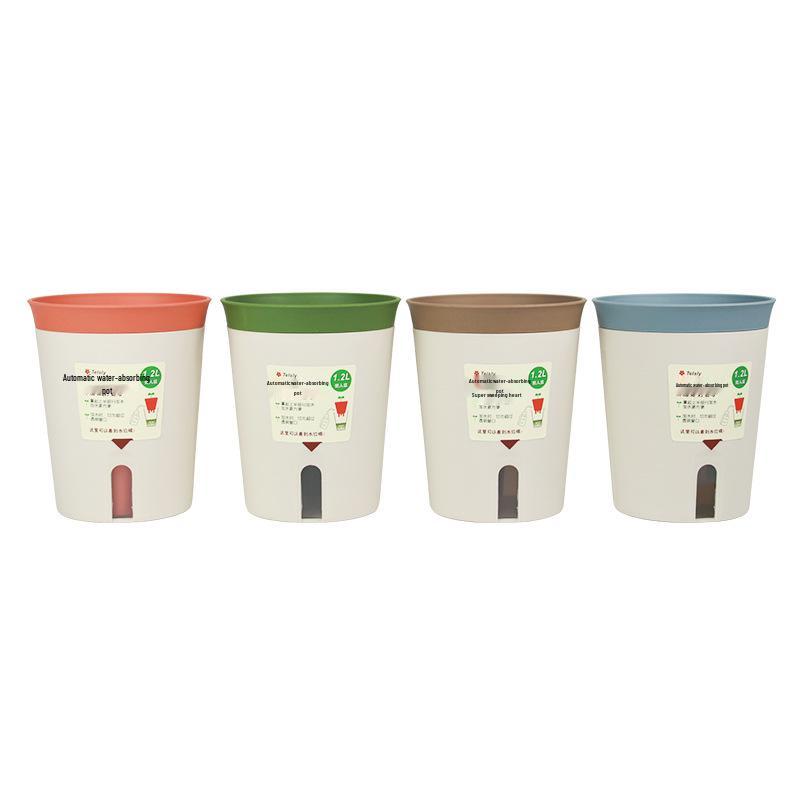 Self-Watering Resin Flower Pot for Hydroponic Plants - Ideal for Home and Balcony Gardening