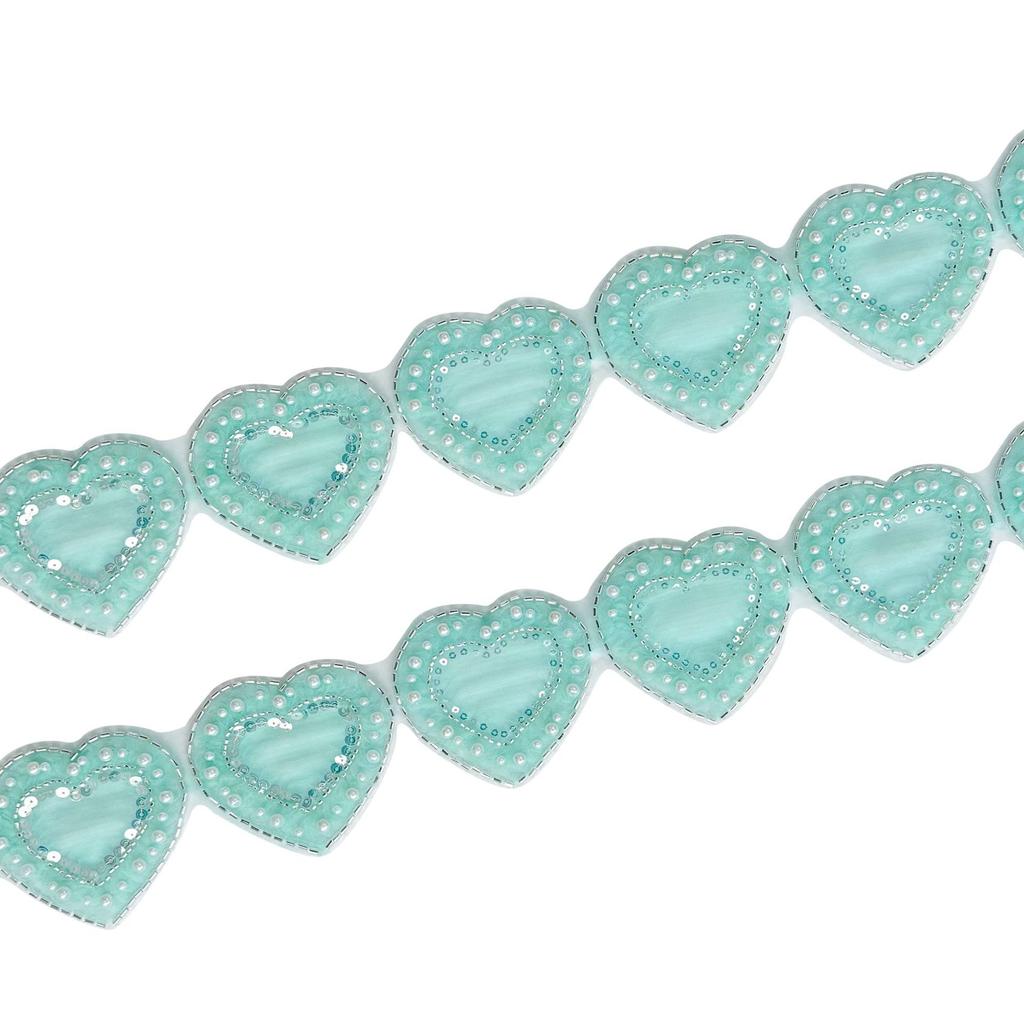 Exquisite Herzperlen-Spitze Pailletten-Spitze Kleidung Lolita-Kleid Tasche Haarschmuck Dekorative Spitzen-Accessoires