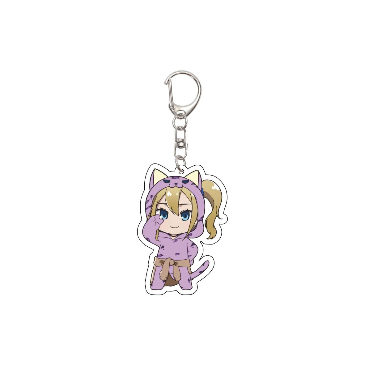 55MM Anime Kaguya sama Love Is War Keychain Shinomiya Kaguya/Fujiwara Chika Key Chain Acrylic Model Plate Christmas Gifts 55mm
