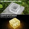 Solar Ice Cube Light, Square Glass Block Landscape Lamp, Waterproof Outdoor Pathway Garden Yard Decor Light