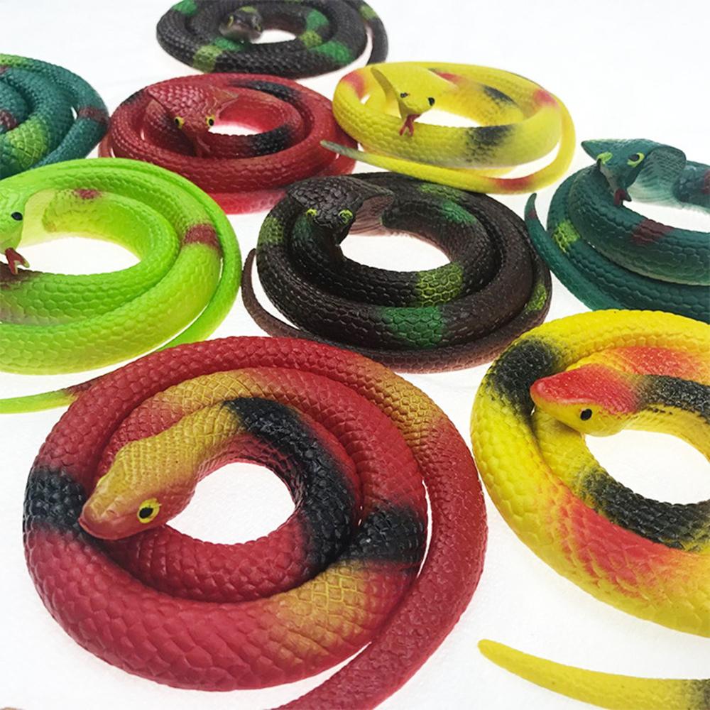 1Pcs Soft Rubber Simulation Toy Snake Tricky Toy Halloween Party Favors Children Birthday Party Favors Halloween Decoration 68CM