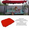 Waterproof Outdoor Swing Canopy Replacement 420D Silver Coated Oxford Fabric Swing Chair Canopy for Outdoor Garden Patio