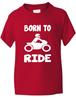 Funny T-Shirt Born To Ride Motorcycle Kids Boys Girls Birthday Gift Age 1-13Will Be Opened In a New Window or Tab
