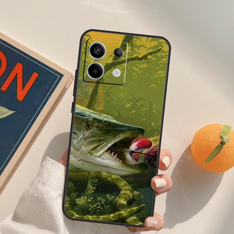 Art Fishing Lure Funda For Xiaomi Redmi Note 14 13 Pro 9 10 11 12 9S 10S 11S 12S Redmi 13C 10C 12C 14C Case