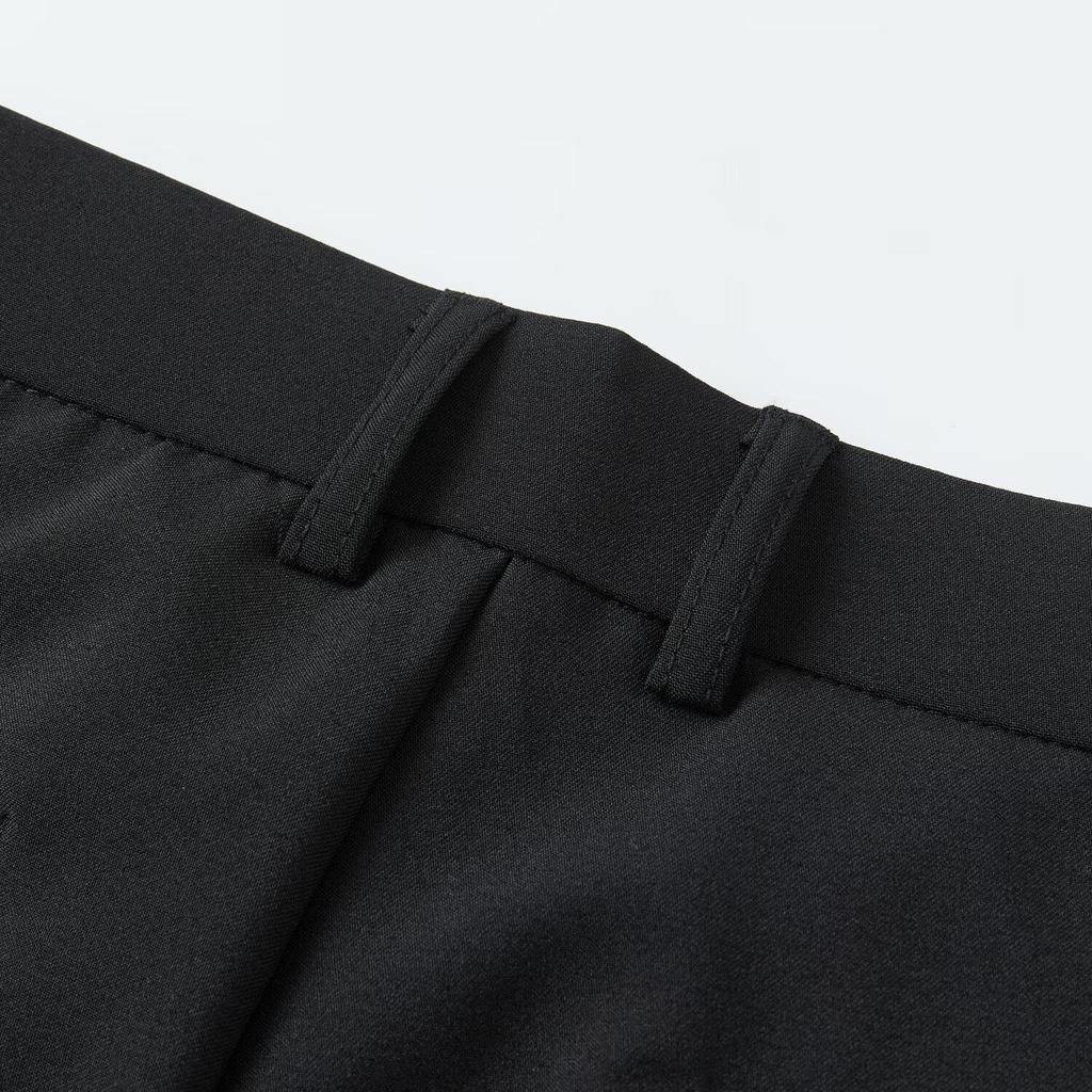 Men's Trendy Spring Casual Trousers - Half Elastic Waist, Versatile Loose Fit, Straight Leg Design